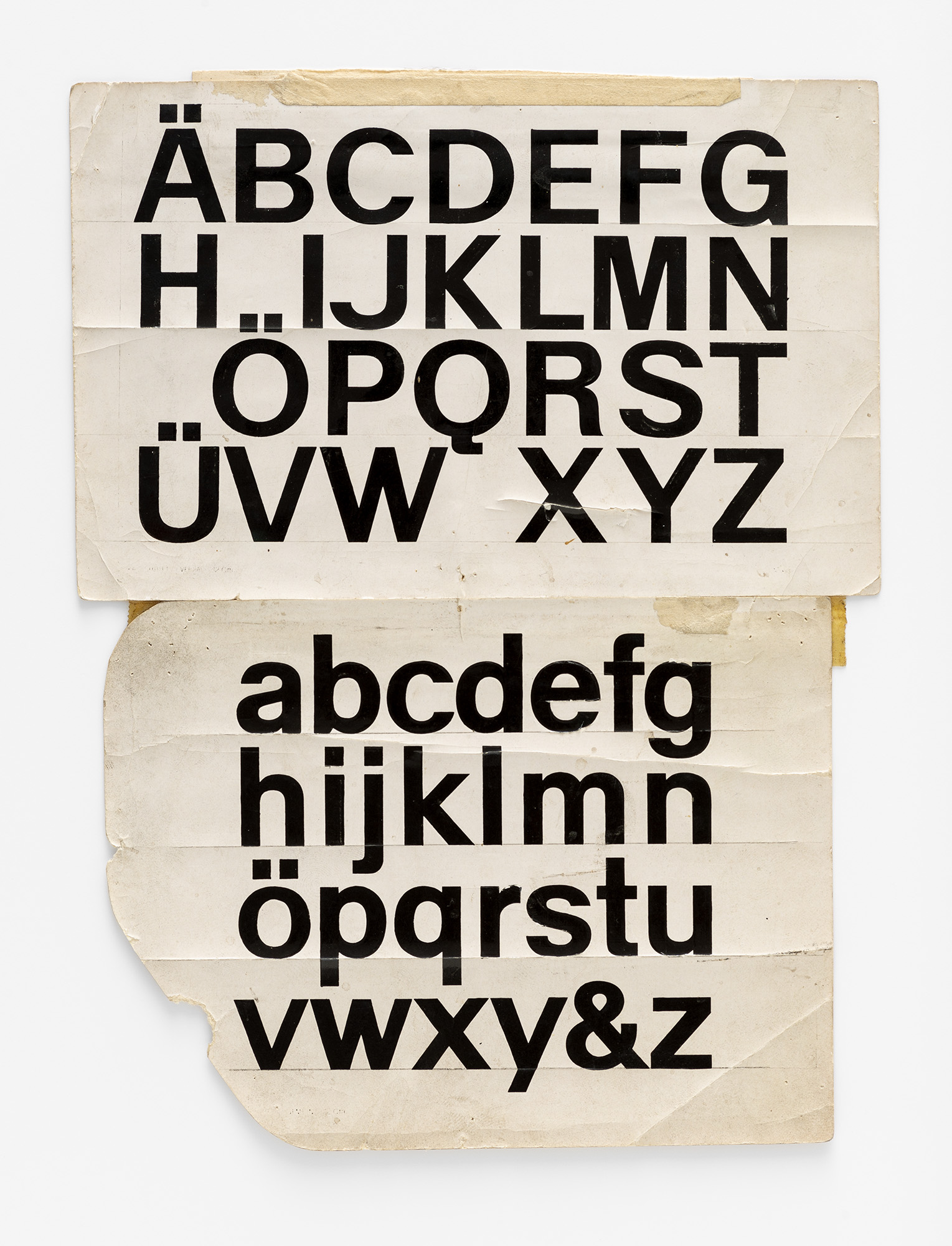 Collage, Vorlage ZÜKA-Schrift, 1947, Zürcher Kantonale Landwirtschafts- und Gewerbe-Ausstellung, Züka, CH